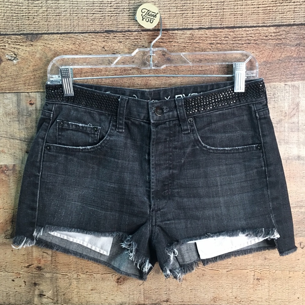 RVCA Black Denim Shorts.